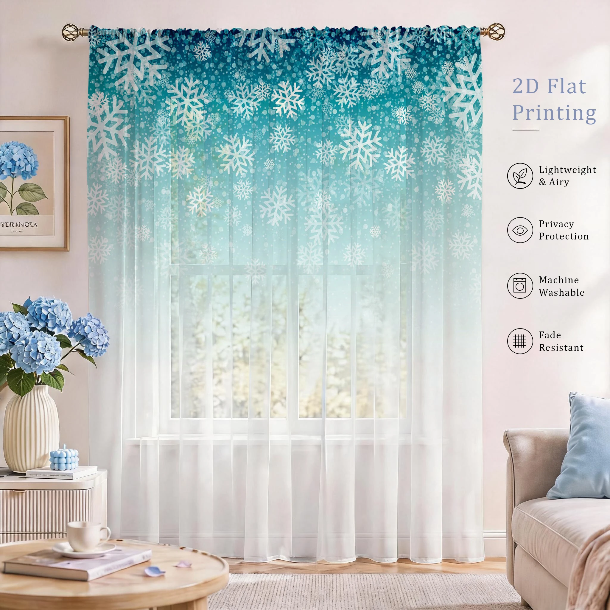Good Floral & Wedding Decor Supply Photos - Tenda Trasparente con Motivo Floreale Sfumato,