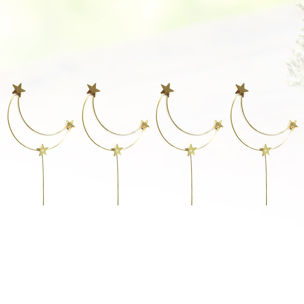 Wedding Supply Decor - 4 Pezzi Decorazioni per Torte Luna