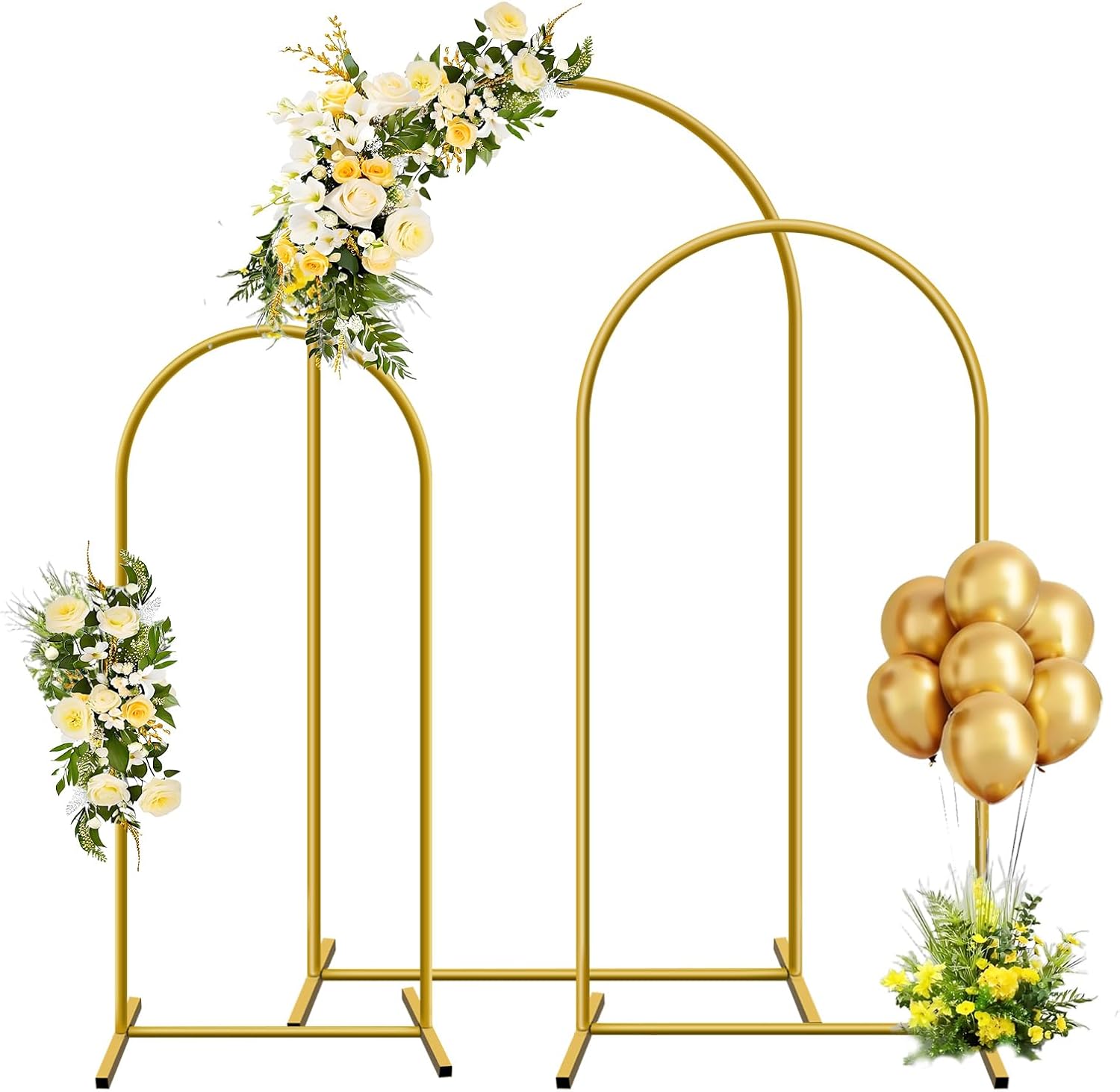 Wedding Support - 1pc arco in metallo dorato fondale