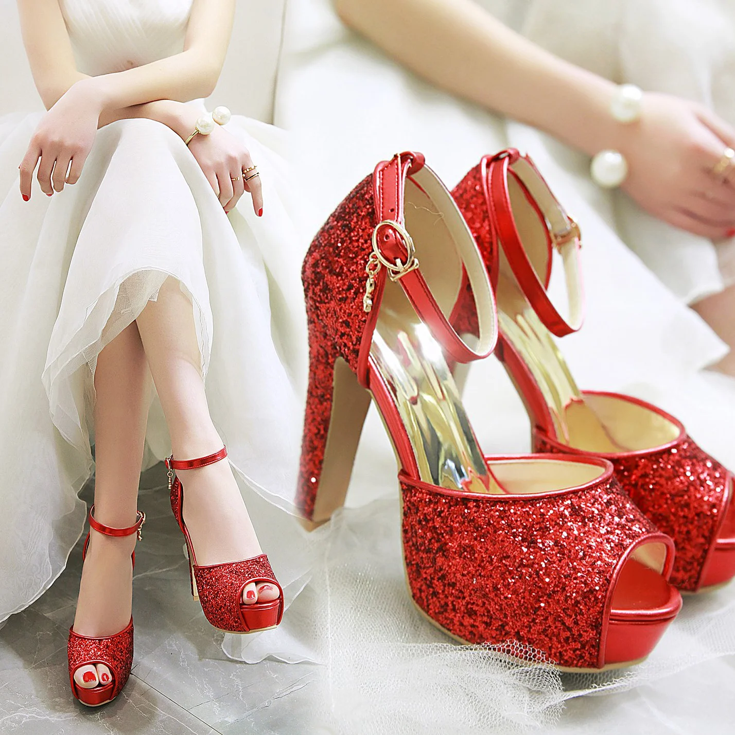 Sandali con plateau con tacco  - Wedding Super recensione e prezzo
