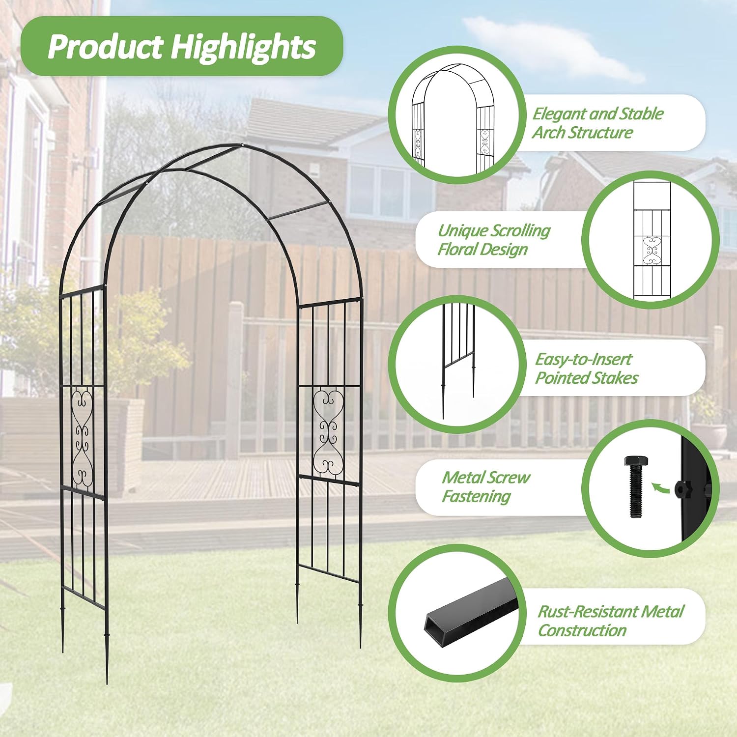 Arco da Giardino in Metallo, P - Wedding Support recensione e prezzo