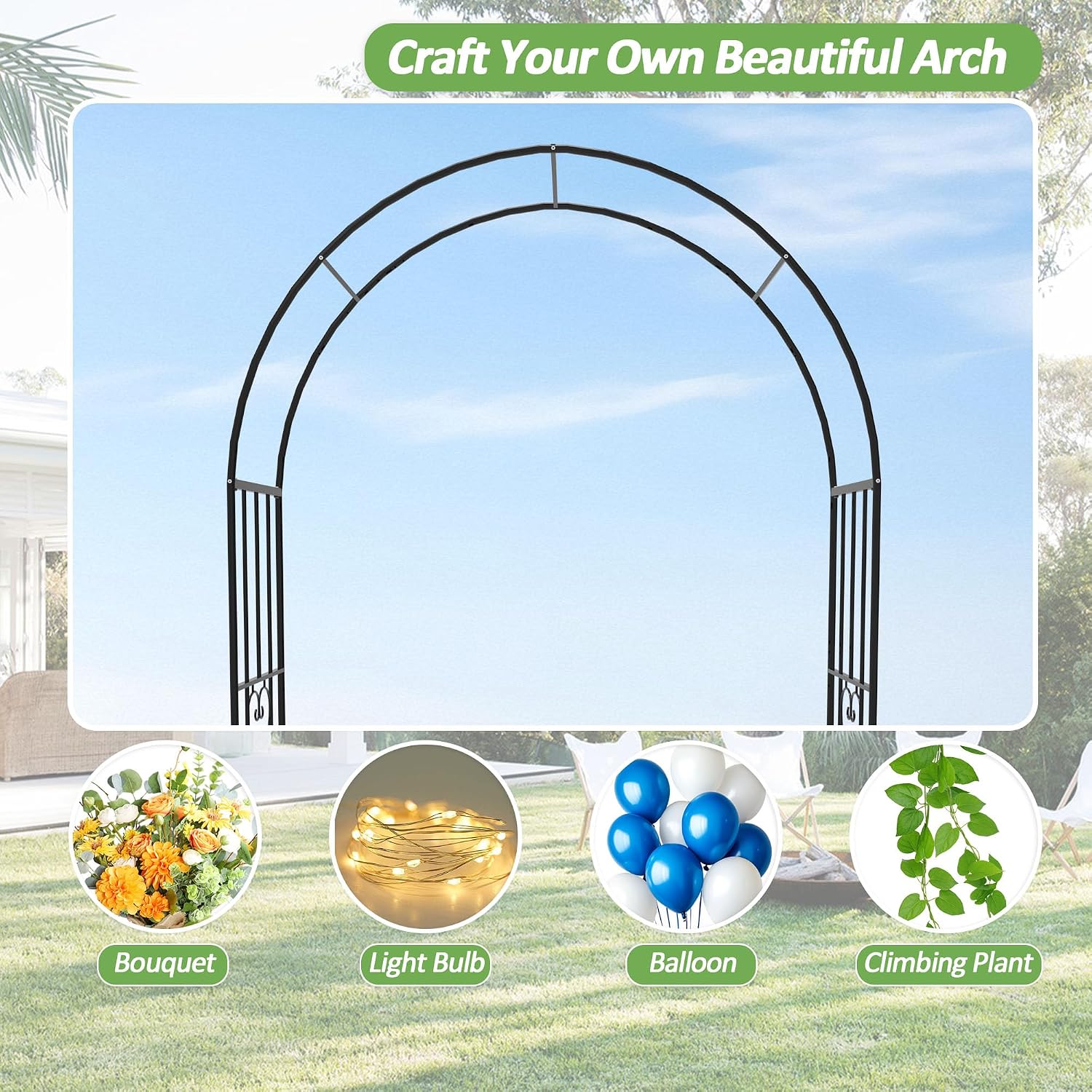 Arco da Giardino in Metallo, P - Wedding Support recensione e prezzo